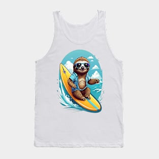 Surfing Sloth Tank Top